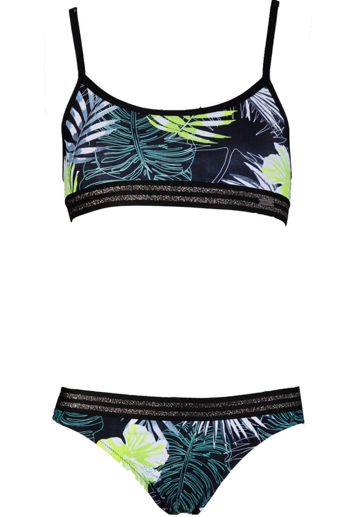 Sporty-Bralette-Bikini-set-Neon-colour-Farbe-Lurex-Surf-Bikini-Top-Tropical-Nature-Paradise-Motive