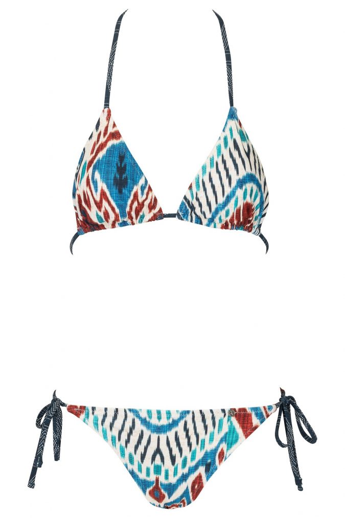 Suri-Bikini-Set-Triangle-Batik-print-Spaghetti-Traeger-Paradise-Southcoast-Swimwear-Bali-Geometrie-Modern
